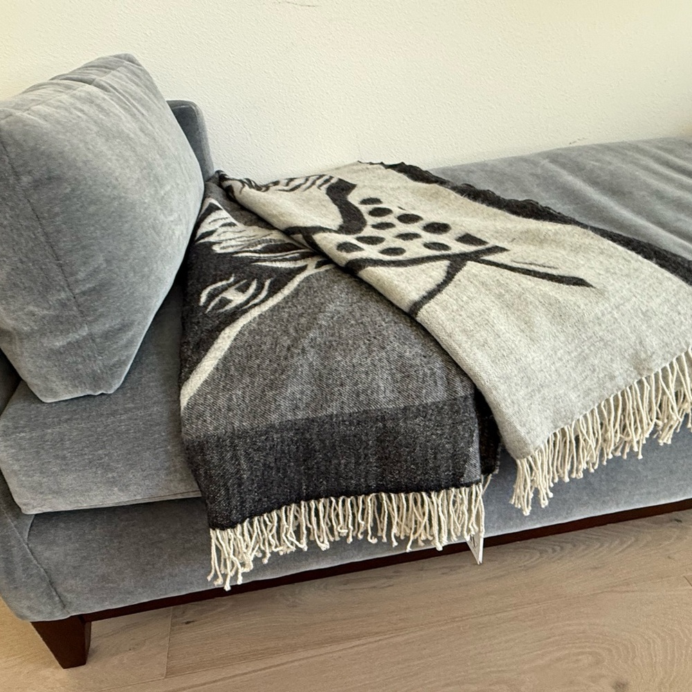 Gorgeous NWT Alpaca Horse Patterned Blanket